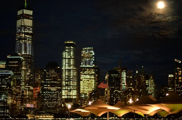 Beautiful City Skyline Night Usa — Stock Photo, Image