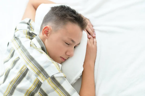 Porträtt Sleeping Boy Rummet — Stockfoto