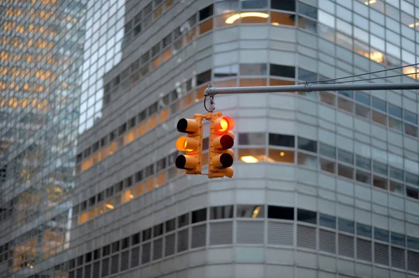 Verkeerslichten Straat Van Stad — Stockfoto