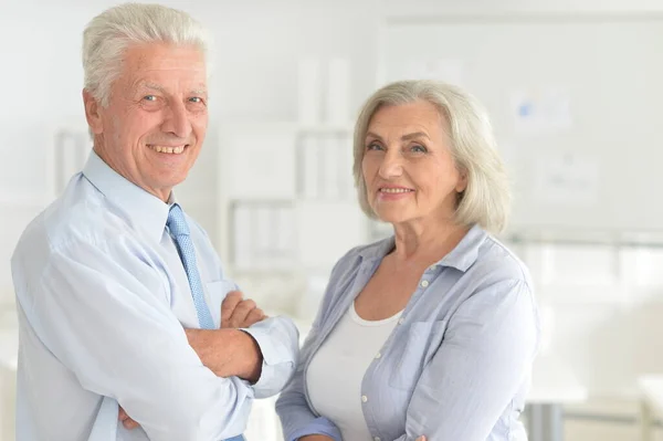 Portrait Senior Couple Office — Stock Photo, Image