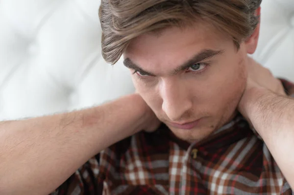 Handsome Young Man Posing Studio — Stock Photo, Image