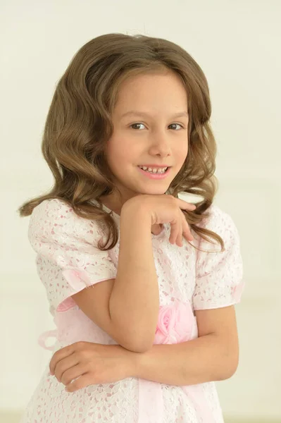 Portrait Cute Girl Posing Studio — Stock Photo, Image