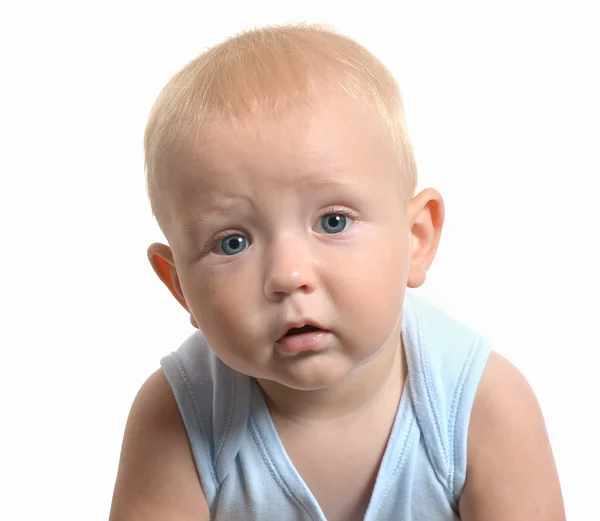 Upset little baby boy — Stock Photo, Image