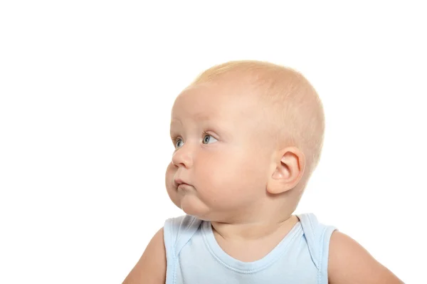 Babyjongen op zoek weg — Stockfoto