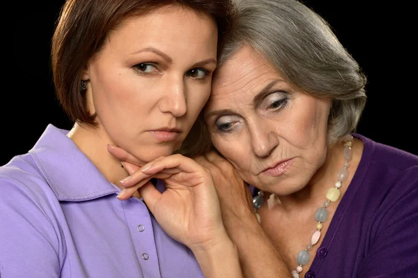 Sad mother and daughter — Stock Photo, Image