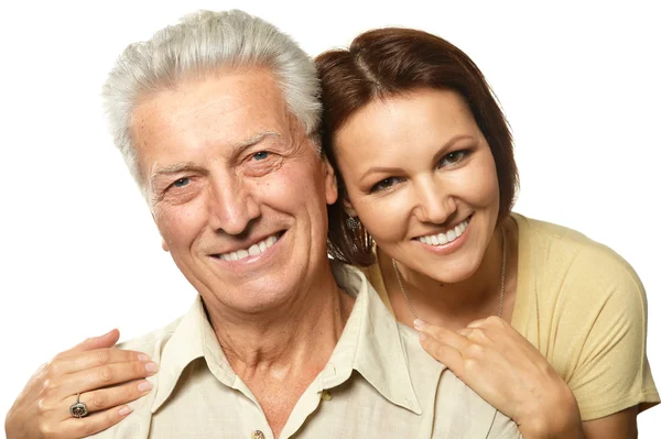 Vater und Tochter umarmen sich — Stockfoto