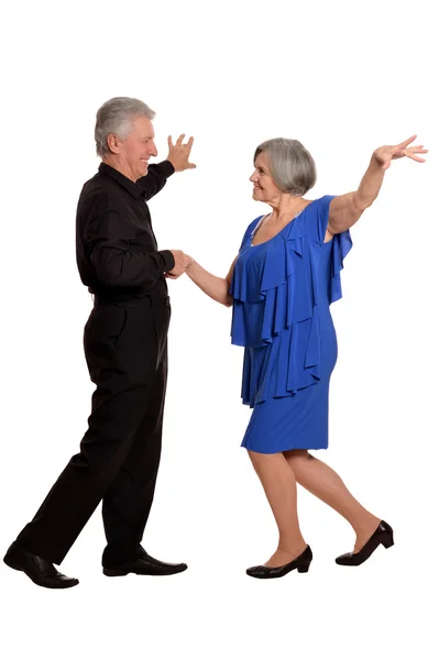 Amusant oude paar dansen — Stockfoto