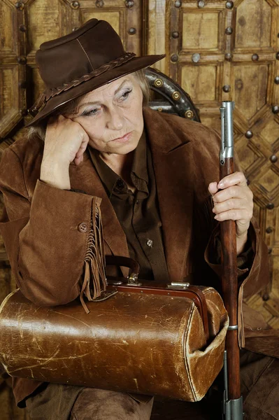 Mature female Bandit — Stock Photo, Image