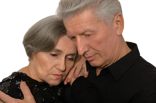 Ledsen äldre par — Stockfoto
