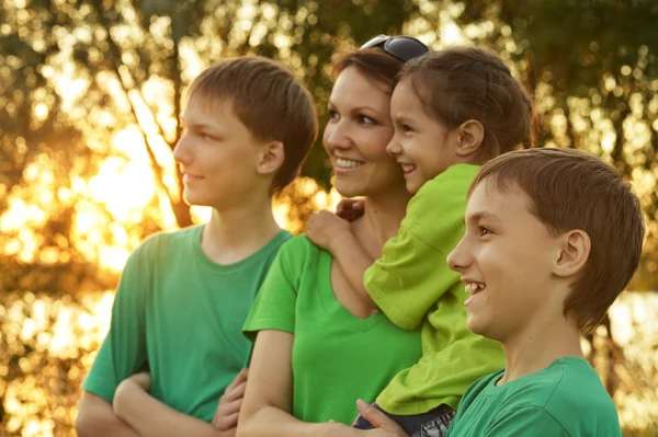 Beautiful mother and children — Stock Photo, Image