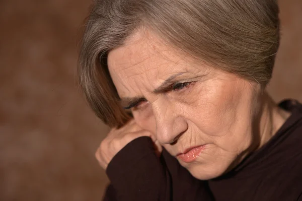 Sad senior woman — Stock Photo, Image