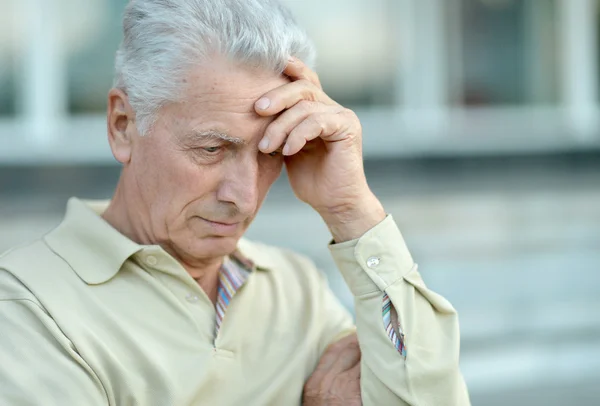 Senior man thinking Stock Image