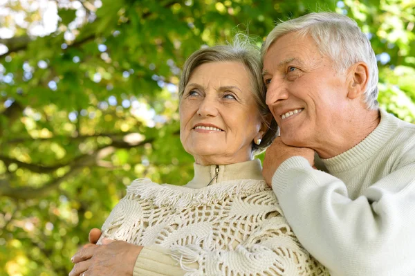 Senior koppel buitenshuis — Stockfoto