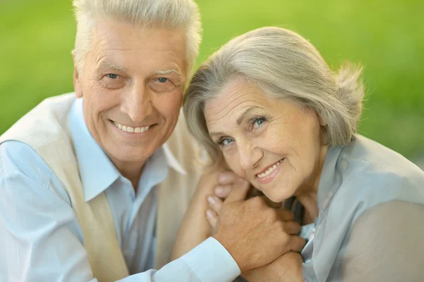 Senior couple outdoors — Stock Photo, Image