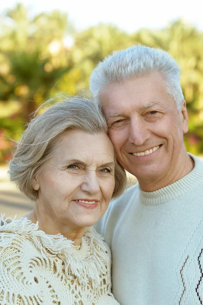 Elderly couple outdoor — Stock Photo, Image