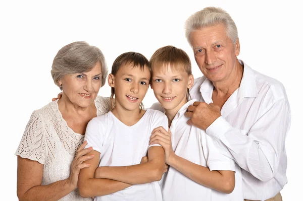 Grandsons with grandparents — Stock Photo, Image