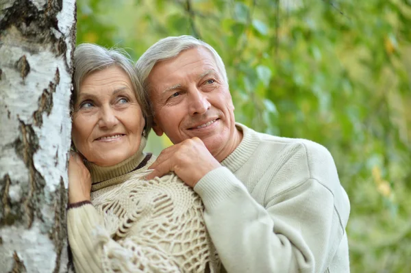 Ouder paar in park — Stockfoto