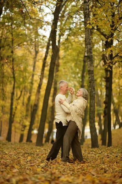 Parejas maduras en el parque — Foto de Stock