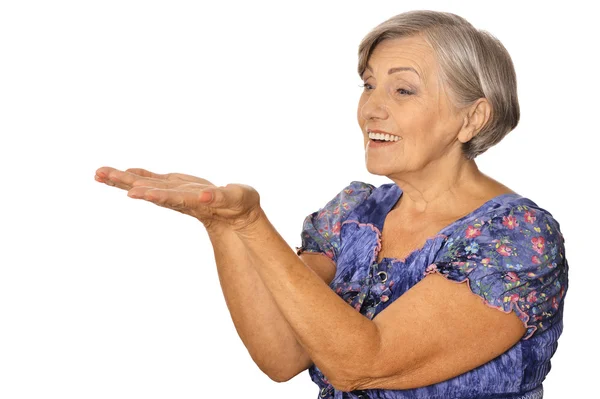 Mujer anciana emocional —  Fotos de Stock