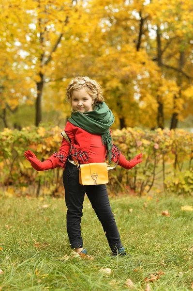 Girl in autumn park — Stock Photo, Image