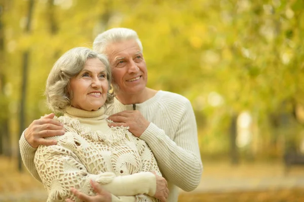 Parejas maduras en el parque — Foto de Stock