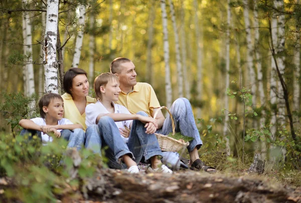 Aile piknik üzerinde — Stok fotoğraf