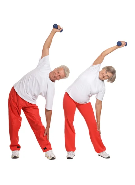 Elderly couple Exercising — Stock Photo, Image