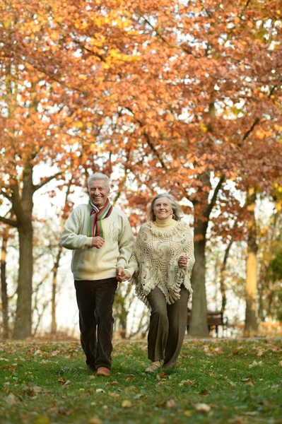 Pareja divirtiéndose en parque — Foto de Stock