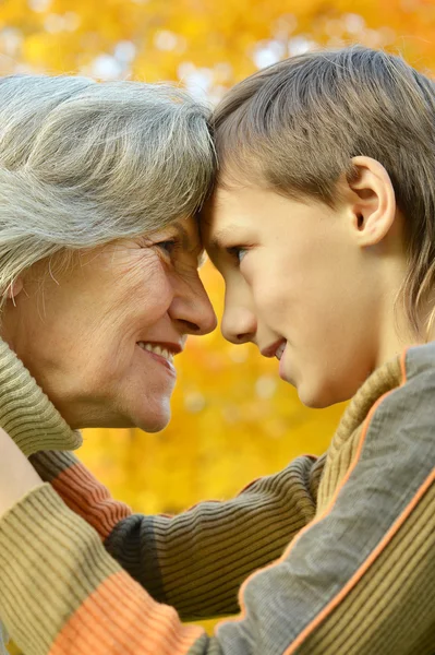Grandmother with grandson — Stock Photo, Image