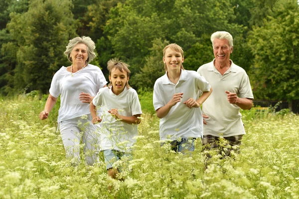 Famille ayant pique-nique — Photo