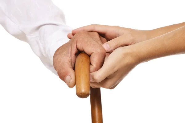 Young and old hands — Stock Photo, Image