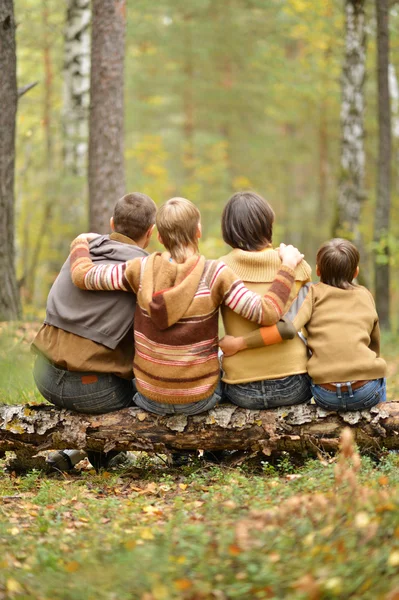 Famiglia di quattro raccolta — Foto Stock