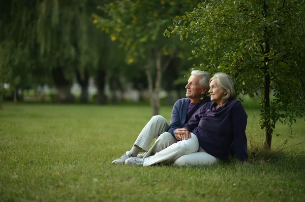 Älteres Paar im Park — Stockfoto