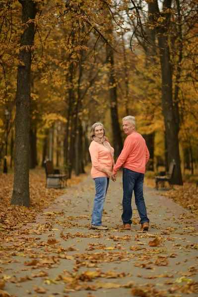 Pareja divirtiéndose en parque — Foto de Stock