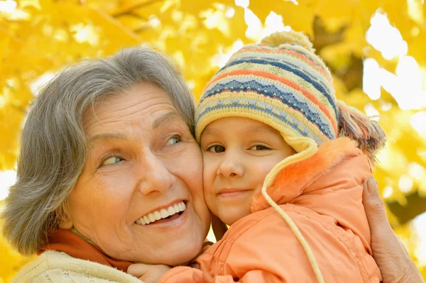 Grandmother with her granddaughter — Stock Photo, Image