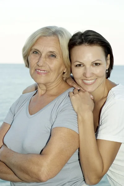 Senior woman with daughter — Stock Photo, Image