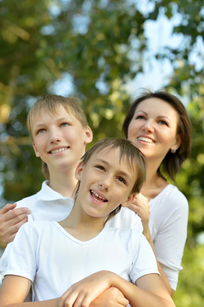 Mother with her sons — Stock Photo, Image