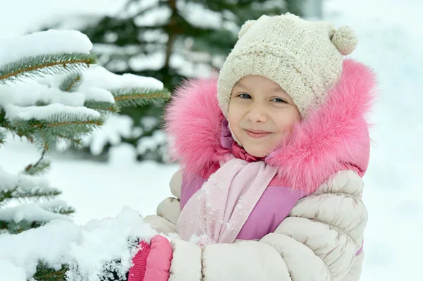 Meisje in de winter — Stockfoto