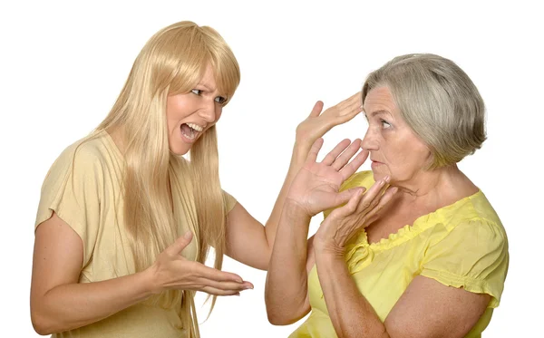 Mother and daughter having problem — Stock Photo, Image