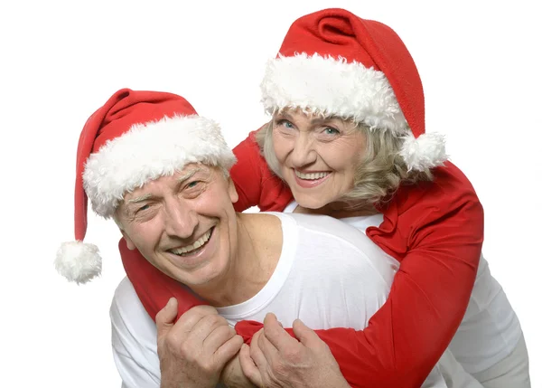 Älteres Ehepaar feiert Neujahr — Stockfoto