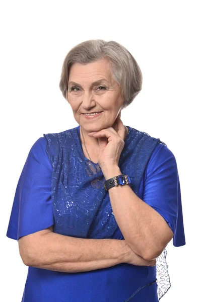 Lachende senior vrouw — Stockfoto