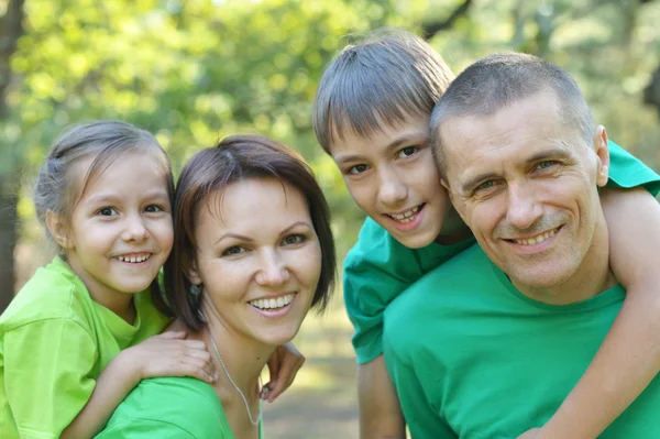 Famiglia che riposa nel parco — Foto Stock