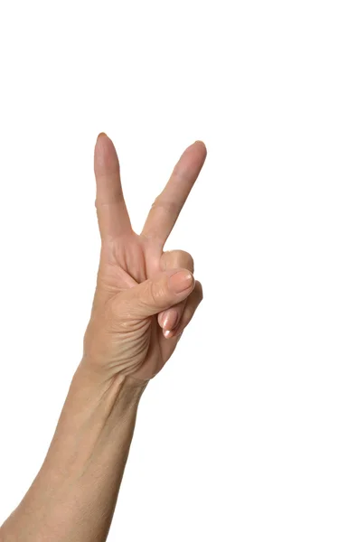 Hand peace symbol — Stock Photo, Image