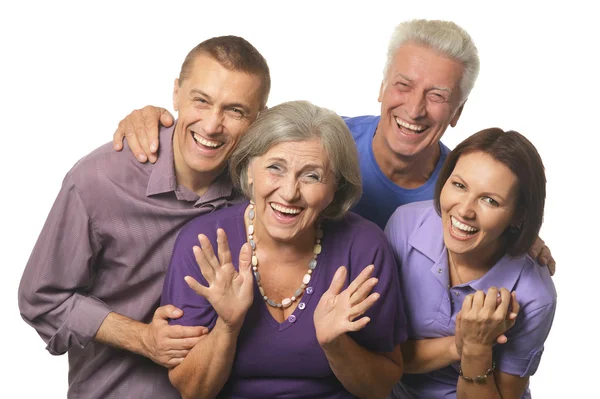 Retrato familiar con padres mayores — Foto de Stock