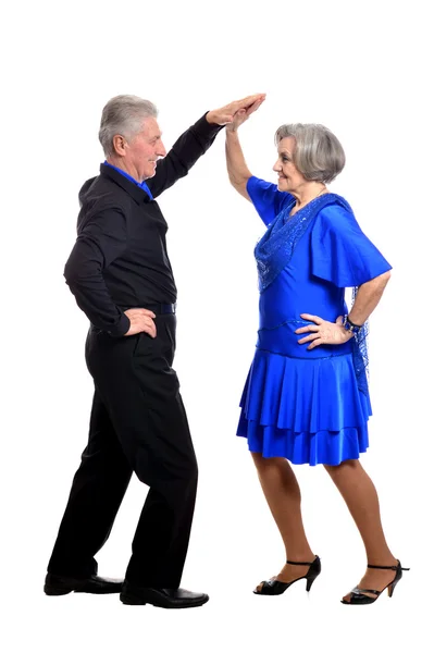 Elegante bejaarde echtpaar dansen — Stockfoto