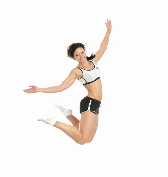 Fitness woman jumping — Stock Photo, Image
