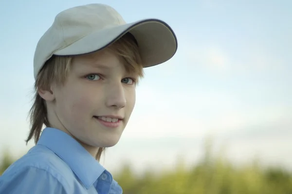 Little boy in cap — Stock Photo, Image