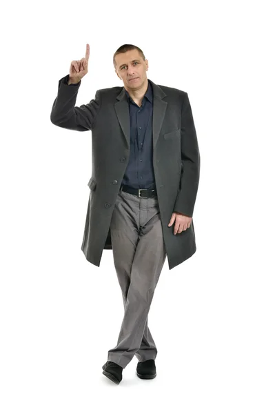 Attractive man pointing — Stock Photo, Image