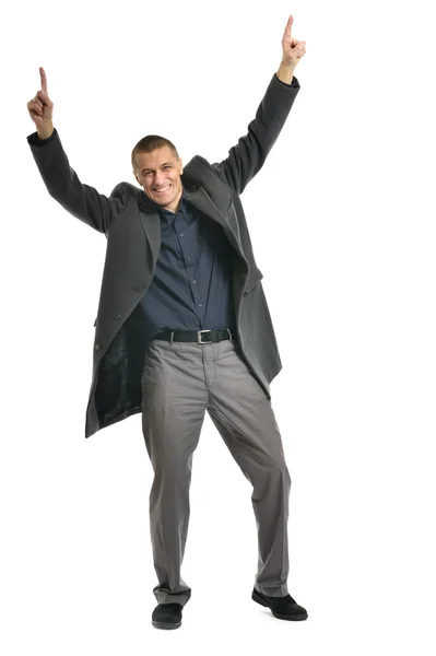 Attractive man pointing — Stock Photo, Image