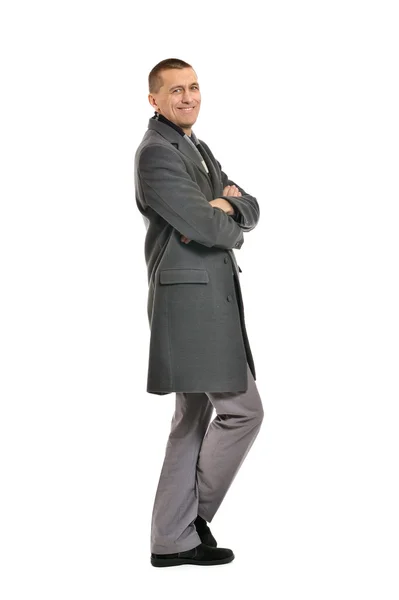 Man posing in coat — Stock Photo, Image